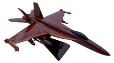 F18 Hornet Mahogany Wood Desktop Airplane Model picture