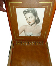 Vintage Photo Album Snaps 24K Gold Genuine Leather Famous Series 6x5