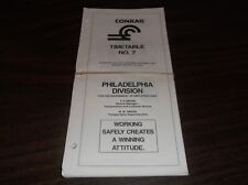 AUGUST 1993 CONRAIL PHILADELPHIA DIVISION EMPLOYEE TIMETABLE #7 picture