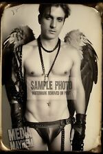 Leather Angel Man Eyeliner Print 4x6 Gay Interest Photo #381 picture