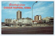 c1960's Greetings From Cedar Rapids Iowa IA Unposted Federal Building Postcard picture