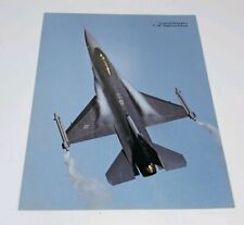 GD 1989 F-16C Fighting Falcon Flight Demonstration 8.5”x11” Print Chart On Back picture