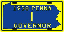 1938 Pennsylvania replica Governor #1 metal License plate picture