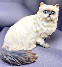 Summit Collection Blue Eyed Siamese Cat Figurine Signed and Dated 2002 picture