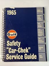 1965 Gulf Safety”Car-Chek” Service Guide Wirebound Estate Used Automobile picture
