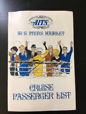 AITS Cruise Passenger List Prins Hamlet South American Carnival 1968 Dayton Ohio picture