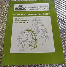 1970s  Mack Truck  Flywheel Power Take-OFF service Manual operations Disassembly picture
