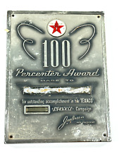 vtg 1961 Texaco 00 Award Service Station plaque oil gas SIGN dealer picture