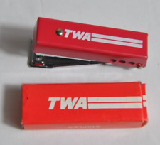 TWA Trans World Airlines Red & Chrome Travel Mini Stapler and Staples picture