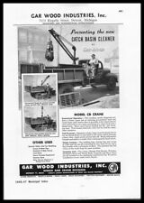 1946 Gar Wood Industries Winch Crane Division Detroit MI Vintage trade print ad picture
