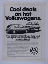 1987 Volkswagen Golf GTI Or Jetta Vinrage Cool Deals Original Print Ad 8.5 x 11