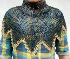 CHAIN MAIL COLLAR, MEDIEVAL CHAIN MAIL AVENTAIL RIVETED NECK GUARD | MILD STEEL| picture