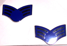 USAF US Air Force Insignia grade EP senior Airman Metal Pin Pair genuine GI picture