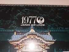 Vintage JAL 1977 Wall Calendar Japan Airlines picture