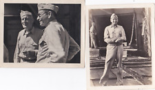 2 vintage photo US Navy Pacific THEATRE WWII  1940'S TROOP CARRIER, OFFICER'S picture