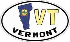 5x3 Oval VT Vermont Sticker Vinyl Luggage Car Truck Bumper Cup Tumbler Stickers picture