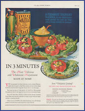 Vintage 1925 MAZOLA Salad & Cooking Oil Kitchen Décor J. W. Hawkins Art Print Ad picture