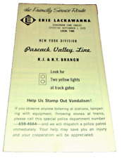 SEPTEMBER 1970 ERIE LACKAWANNA FORM 10 PASCACK VALLEY LINE PUBLIC TIMETABLE picture