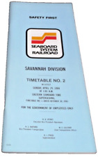 APRIL 1984 SEABOARD SYSTEM SAVANNAH DIVISION EMPLOYEE TIMETABLE #2 picture