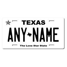 Personalized Texas License Plate for Bicycles, Kid's Bikes & Cars & Trucks Ver 4 picture