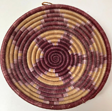 Vintage African Coil Swirl Designed Wall Basket Bowl. picture