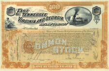 East Tennessee, Virginia and Georgia Railway Co. - Gorgeous Railroad Stock Certi picture