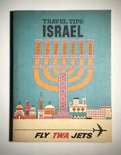 Vintage 1965 TWA Trans World Airways Travel Tips For Israel Guide Book picture