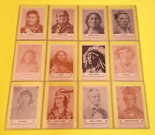 1941 - G. I. Groves Vintage Post Cards - Full Set of 12 FAMOUS AMERICAN INDIANS picture
