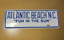 License Plate City Tag ATLANTIC BEACH North Carolina  - FUN IN THE SUN - NOS picture