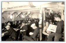 c1923 USS Colorado Crew Recreation Room Interior Navy Sailor RPPC Photo Postcard picture