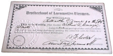 1895 BROTHERHOOD OF LOCOMOTIVE FIREMEN B&OSW CHILLICOTHE OHIO picture