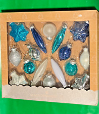 Vintage Christmas Glass Handmade Ornaments Lot of 16 Assorted Variety 1990's picture