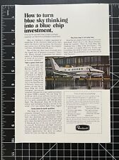 1973 Original Vintage Print Ad Beechcraft King Air Beautiful Color Advertisement picture