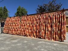 Vintage Mid Century Modern HUGE Curtains Drapes Barkcloth 48 FEET of Fabric picture