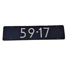 Vintage European License Plate 59-17 Blue White Emboss Man Cave Wall Decoration picture
