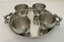 Shirley Williamsburg Virginia Vintage Hand Made Serving Dish & 4 Jefferson Cups picture