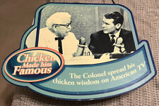 Vintage 1960’s RARE KFC Colonel Sanders & Johnny Carson Advertising Piece 22x16 picture