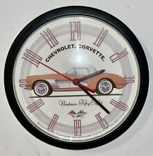 Licensed 1958 Corvette Red Convertible Chevrolet General Motors Sign Wall Clock picture