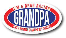 I'm A Drag Racing Grandpa 4.5 Inch 2 Pack Racing Sticker Gift For Your Grandpa picture