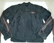 Harley Davidson Ride Ready Textile Jacket Mens Large Flames Graphic Black picture