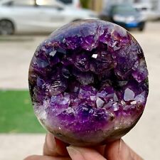 229G Natural Uruguayan Amethyst Quartz crystal open smile ball therapy picture