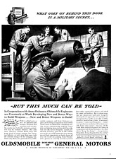 Oldsmobile Print Ad 1943 Army Engineers Building Weapons World War II Vintage picture