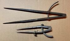 Vintage Winged Dividers 7 and 13 Inch Pre-owned Measuring Tools Divider Caliper picture
