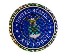 USAF United States Air Force Emblem Reflective Round Decal Bumper Sticker 3