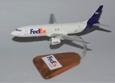 FedEx Express Boeing 737-400F Desk Top Display Wood Jet Model 1/100 SC Airplane picture