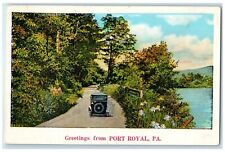 1932 Scenic View Classic Car Greetings From Port Royal Pennsylvania PA Postcard picture