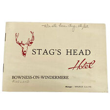 Vtg December 1962 STAG'S HEAD HOTEL Bowness-on-Windermere Information Booklet UK picture