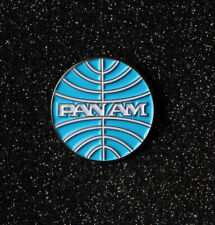 Pin PAN AM baby blue logo round metal replica pin picture