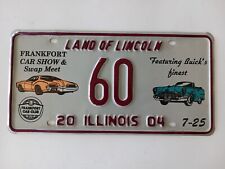 2004 Illinois Special Event 60 License Plate City of Frankfort Car Show Buick picture