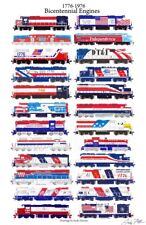24 Bicentennial Locomotives Poster 11
